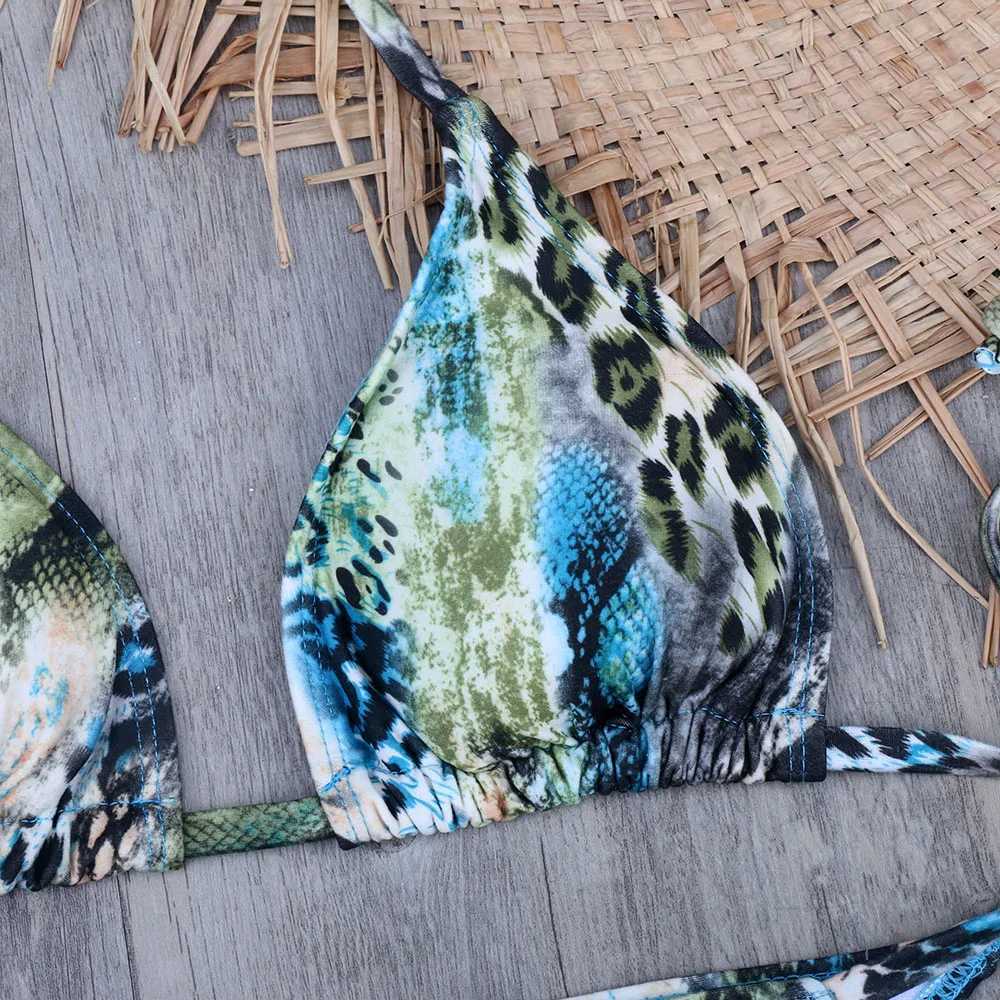 Women's Swimwear Melphir two-piece Brazilian womens bikini set snake summer push up swimsuit pendant swimsuit XL XXL H241130