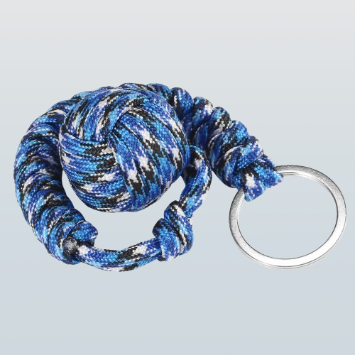 Outdoor Steel Ball Security Protection Bearing Self Defense Rope Lanyard Survival Tool Key Chain Multifunctional Keychain Bracelet
