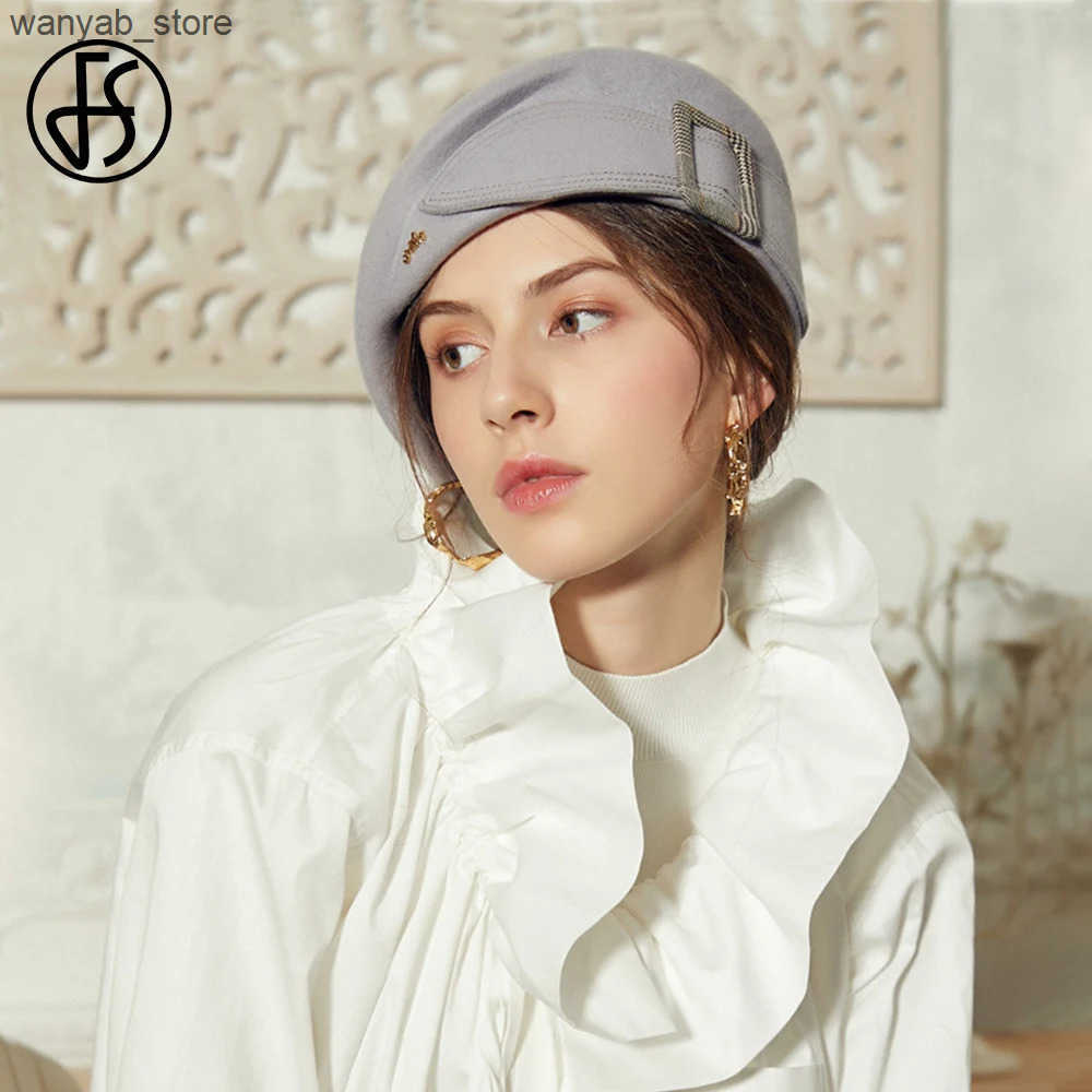 Cloches FS Retro British Womens Top Beret Wide Bow Conical Bowling Ball Fedoras Womens Soft Padded Derby Hat Wool Felt Cloche Hat Winter 2024 L240910