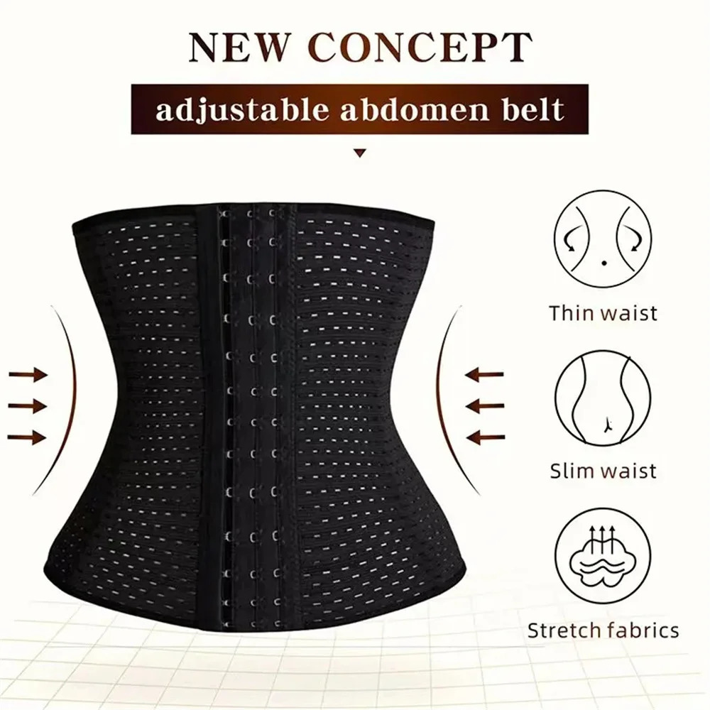 Women Body Shapewear Tummy Slimming Black Belly Band Shaping Shaper Corset Postpartum Flat 241121