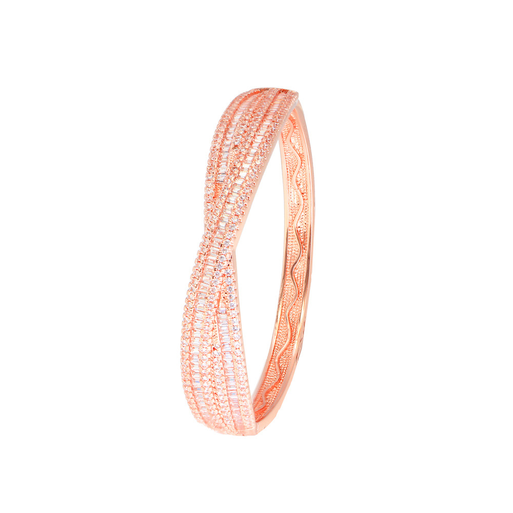 Choucong Creative Design Sparkling Luxury Jewelry 18K Rose Gold Fill Princess Cut White 5A Cubic Zircon CZ Diamond Gemstones Party Women Wedding Cross