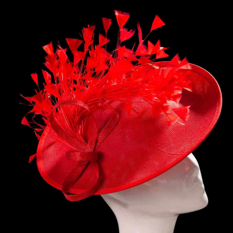 Wide Brim Hats Bucket Hats hats facinators Women Hat Summer Italy sinamay hat church hat Vintage Hepburn Fashion Hat Cloth Linen Blend Decorated Hat L