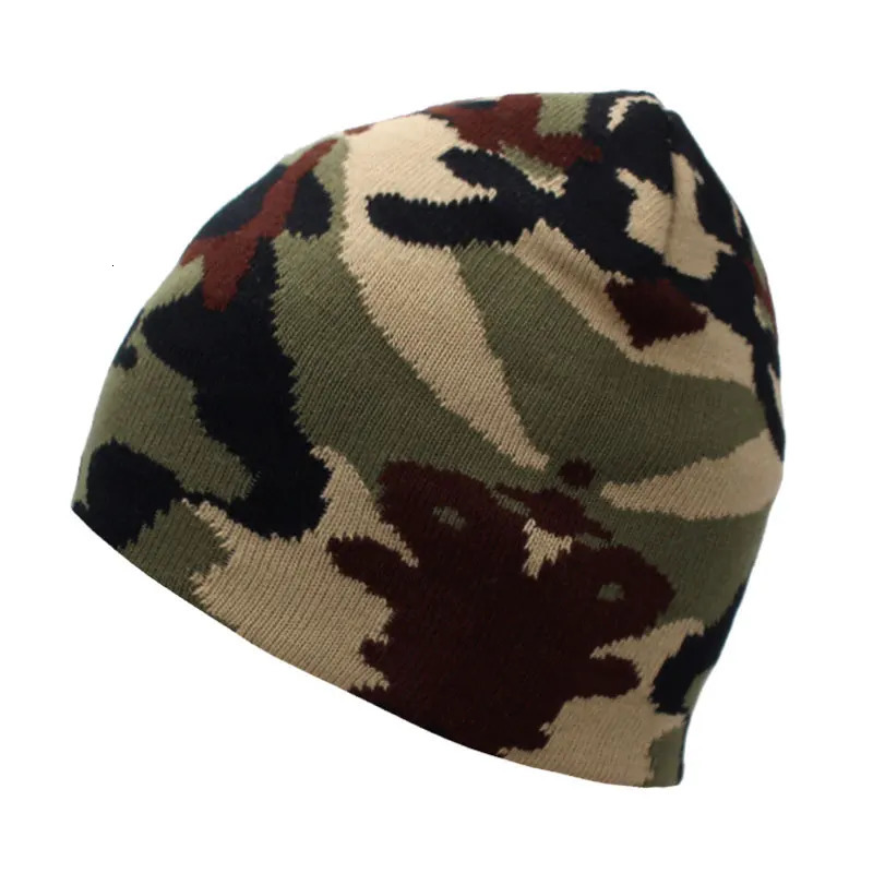 Camouflage Knitted Hat Men Beanie Women Winter Hats For Bonnet Knit Caps Autumn Warm Gorros Skullies Beanies 241125
