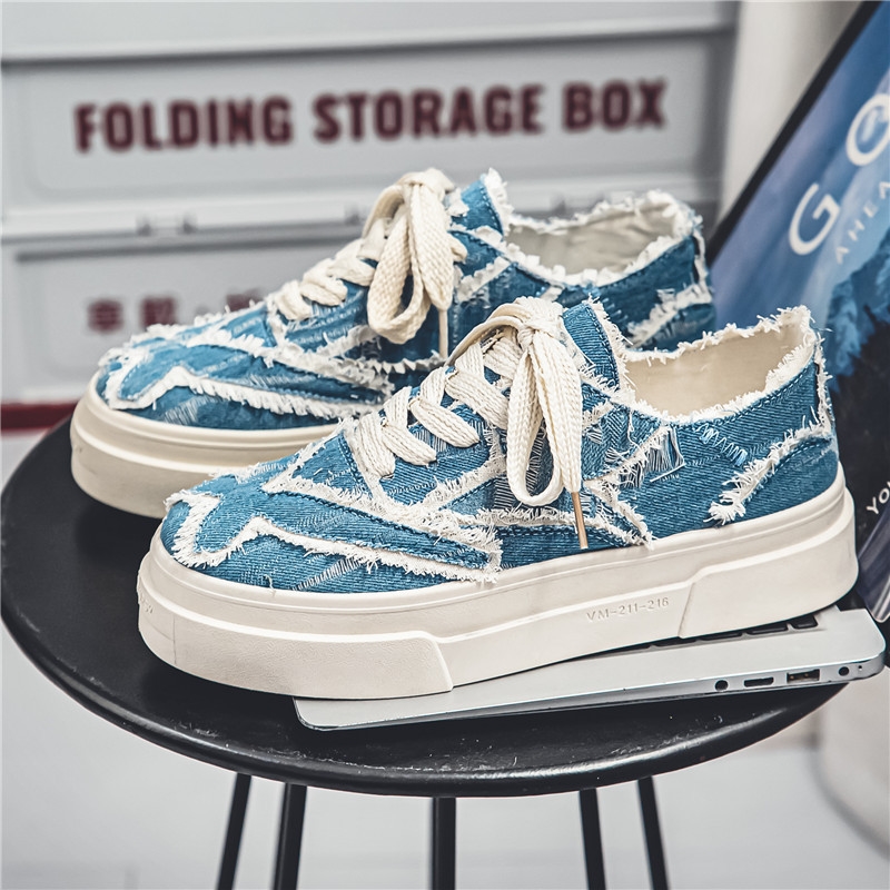 Summer breathable canvas for male students versatile niche white trendy shoes b0bd