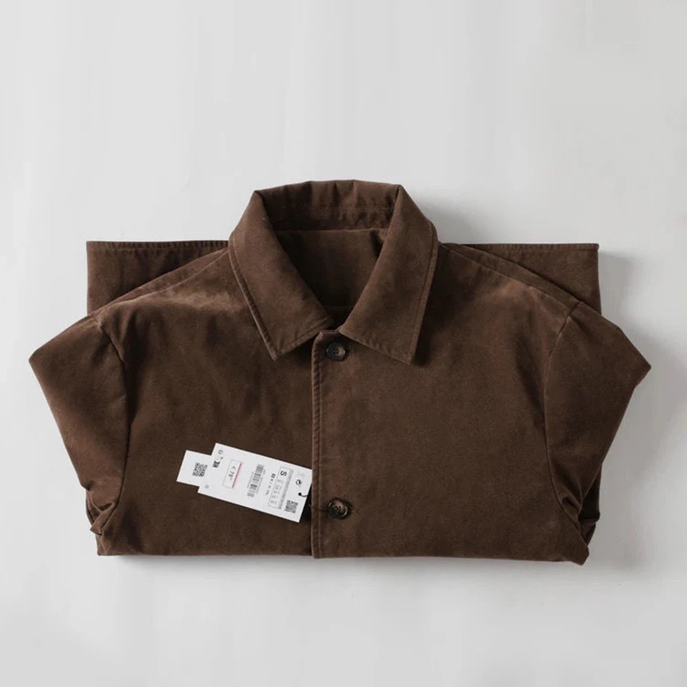 Autumn And Winter Mens Fashion Solid Color High Quality Jacket Casual Lapel Street Trend Single Breasted For Men 241129