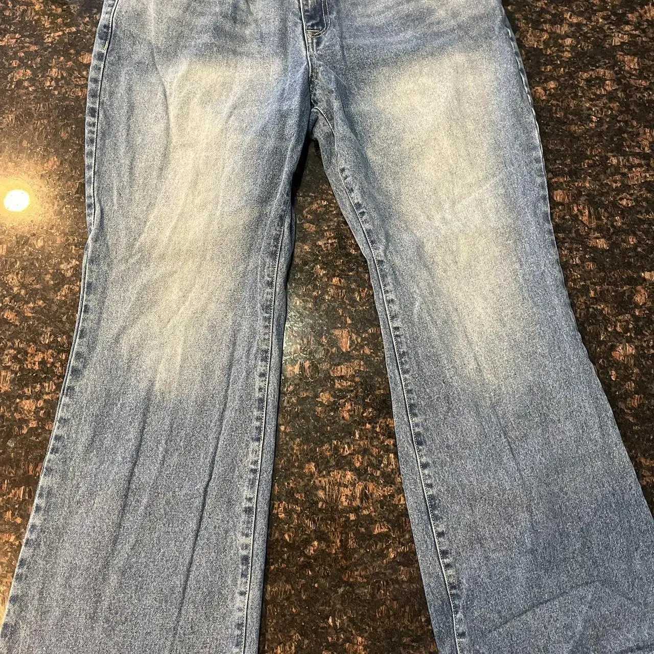 Women's Jeans Mens jeans Y2K Hip Hop Graphic Print Retro Blue Baggy jeans Womens new fashion casual high waist wide leg Trouser H241130