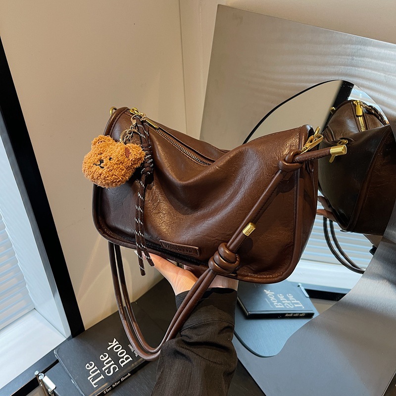 Small Women's Autumn Winter New Style, Textured Single Shoulder Armpit Bag, Fashionable And Versatile Crossbody Pillow Bag Designer Bags Handbags