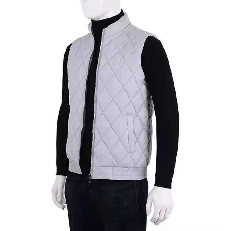 Men's Down Parkas New Brand 2023 Winter Men Vest Parkas Cotton Casual Sleeveless Stand Clothes Male Solid Color Vest Winter Jacket Clothing B07 z