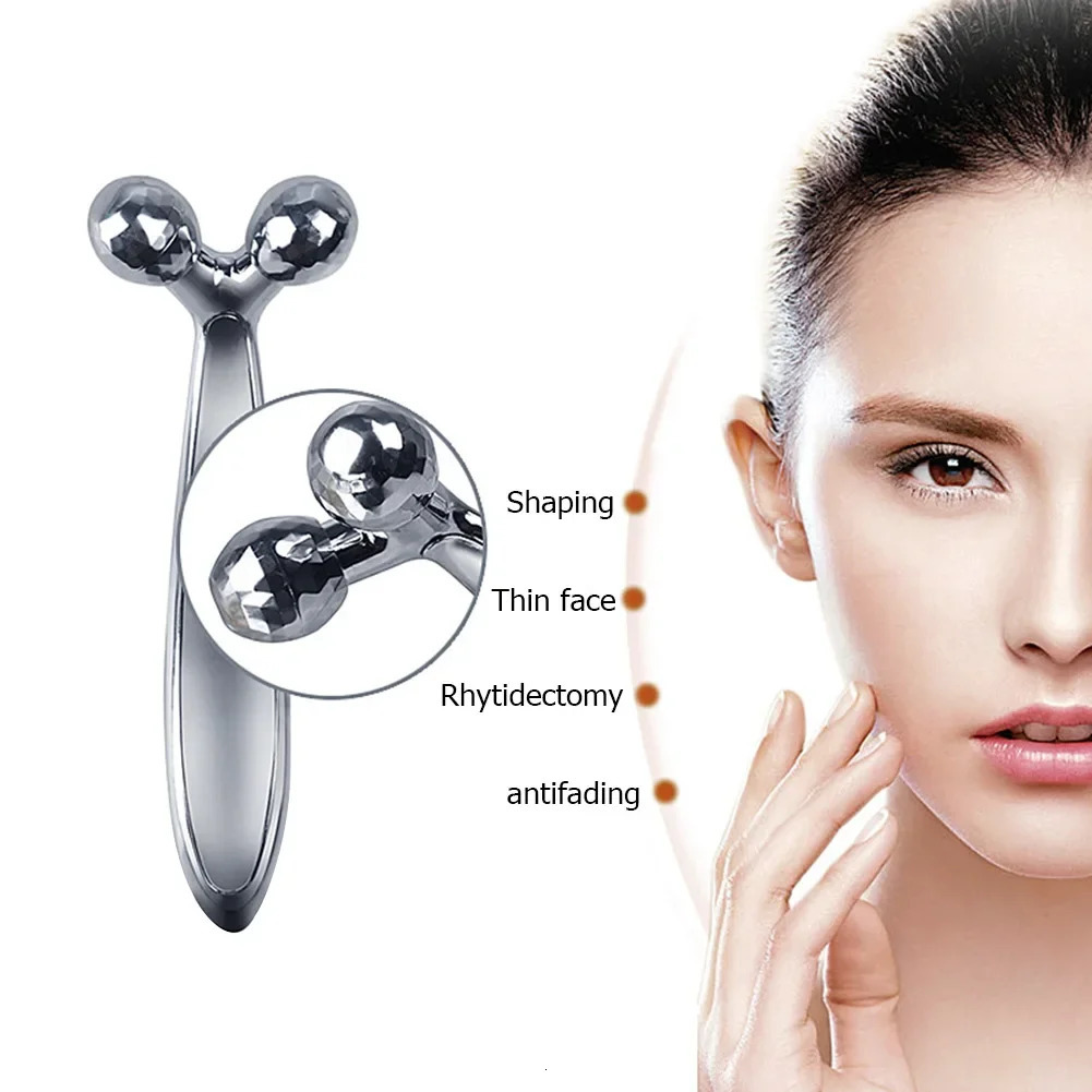 Face Massager Lift 3D Roller Thin Body Massage Tool Y Shape Massagers Skin Care Tools Neck 360 Rotate 241118