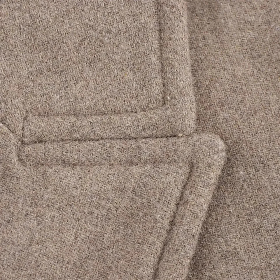 2024 autumn and winter style highend temperament wool loose long sleeved lapel windbreaker coat womens 241129