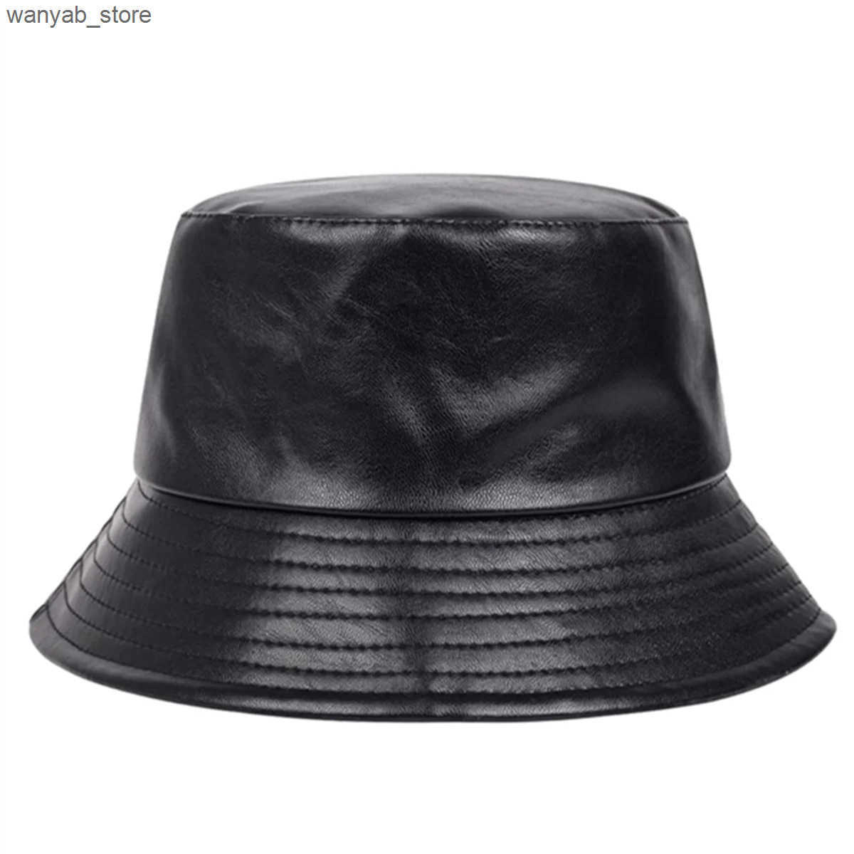 Wide Brim Hats Bucket Hats Spring summer Brooklyn panama Bucket hat outdoor travel hat fashion sun hat men and women leather Panama hat L240910