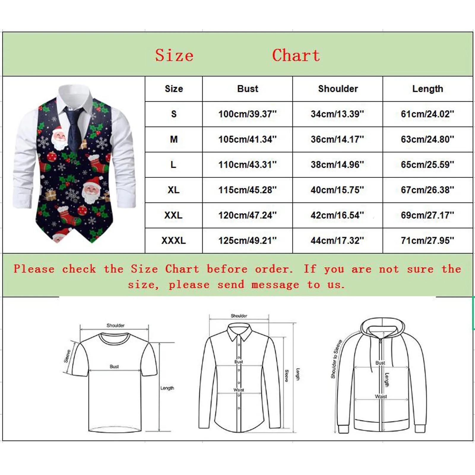Xmas Print Christmas Green Banquet Vest Fashion Party Waistcoat For Men Single Breasted Clothing 2023 Family Costume 241129