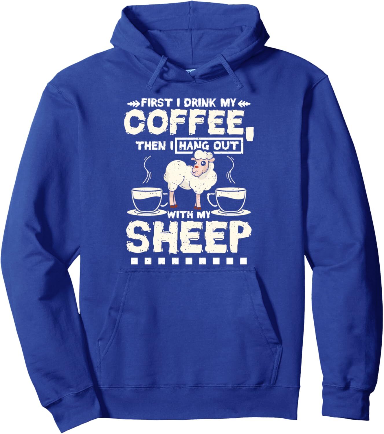 Hoodie for Mens Womens Coffee and I hang out with my sheep Pullover Hoodie Graphic Hoodies sweatshirt