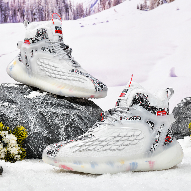 New men's winter 2025 old hot national tide popcorn and veet daddy running outdoor sports shoes