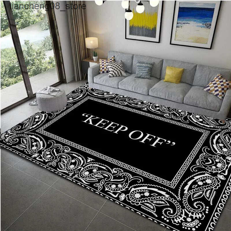 Carpets KEEP OFF ic Pattern Carpet Anti-slip Living Room Bedroom Large Area Carpet Teen Room Corridor Carpet Home Decor Accessories L240910