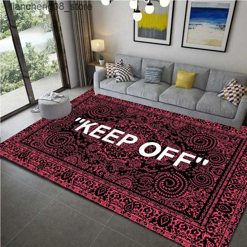 Carpets KEEP OFF ic Pattern Carpet Anti-slip Living Room Bedroom Large Area Carpet Teen Room Corridor Carpet Home Decor Accessories L240910