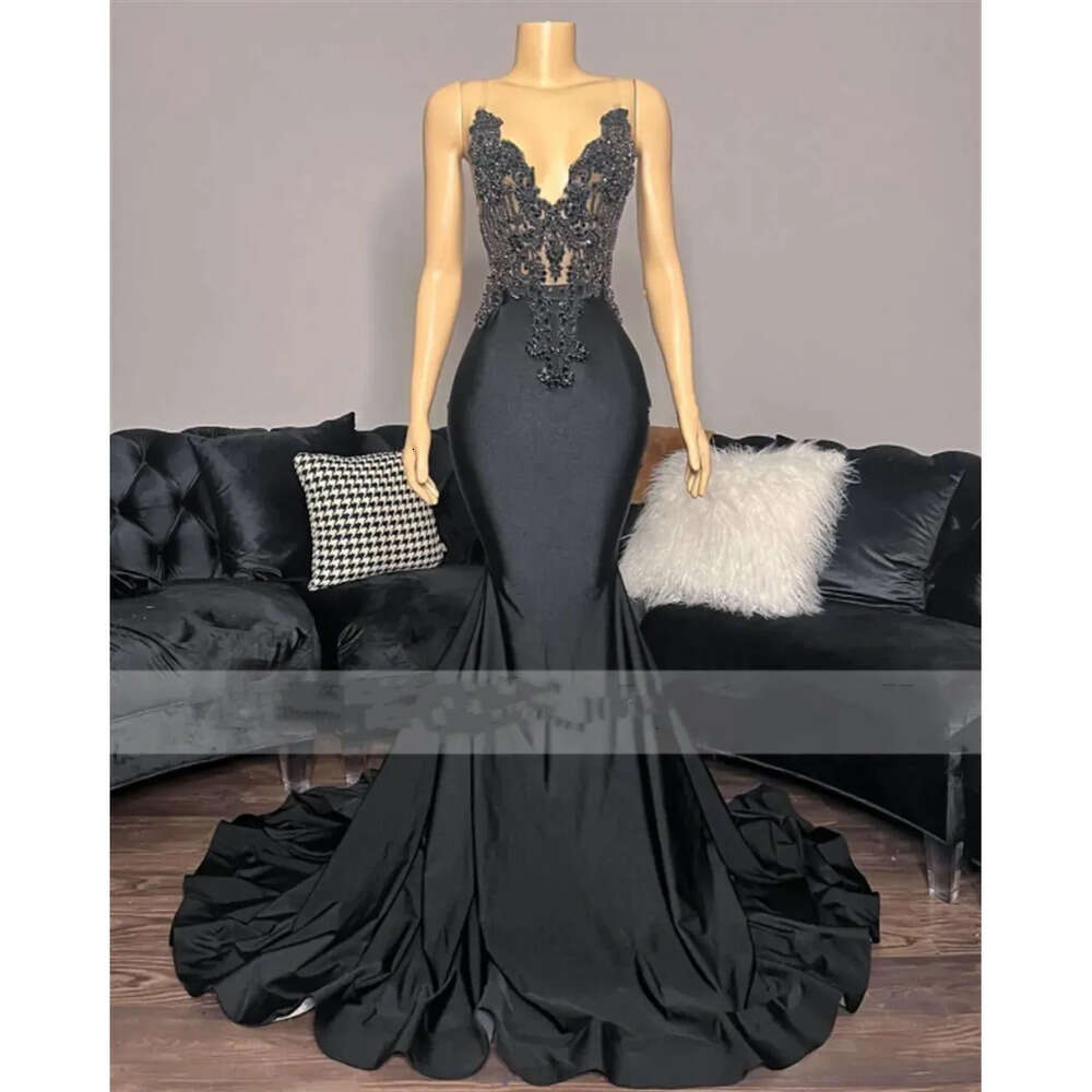 Mermaid Green Satin Vintage Dark Prom Dresses For Black Girls Sexy Backless Formal Evening Party Gown Mal Mal