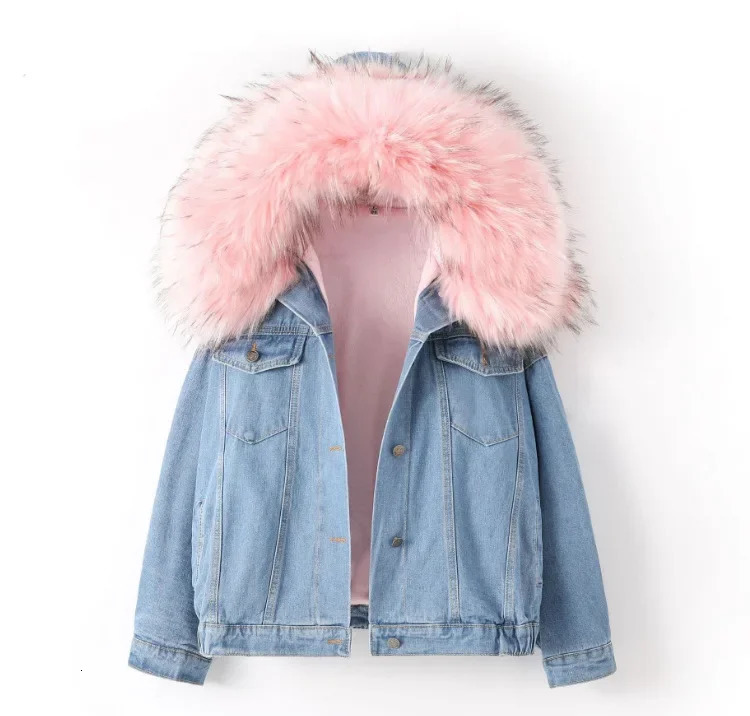 Hooded Denim Coats Pockets Single Breasted Jacket 2024 Autumn Winter Outerwear Thick Warm Comfortable Women Casual Overcoat 241126