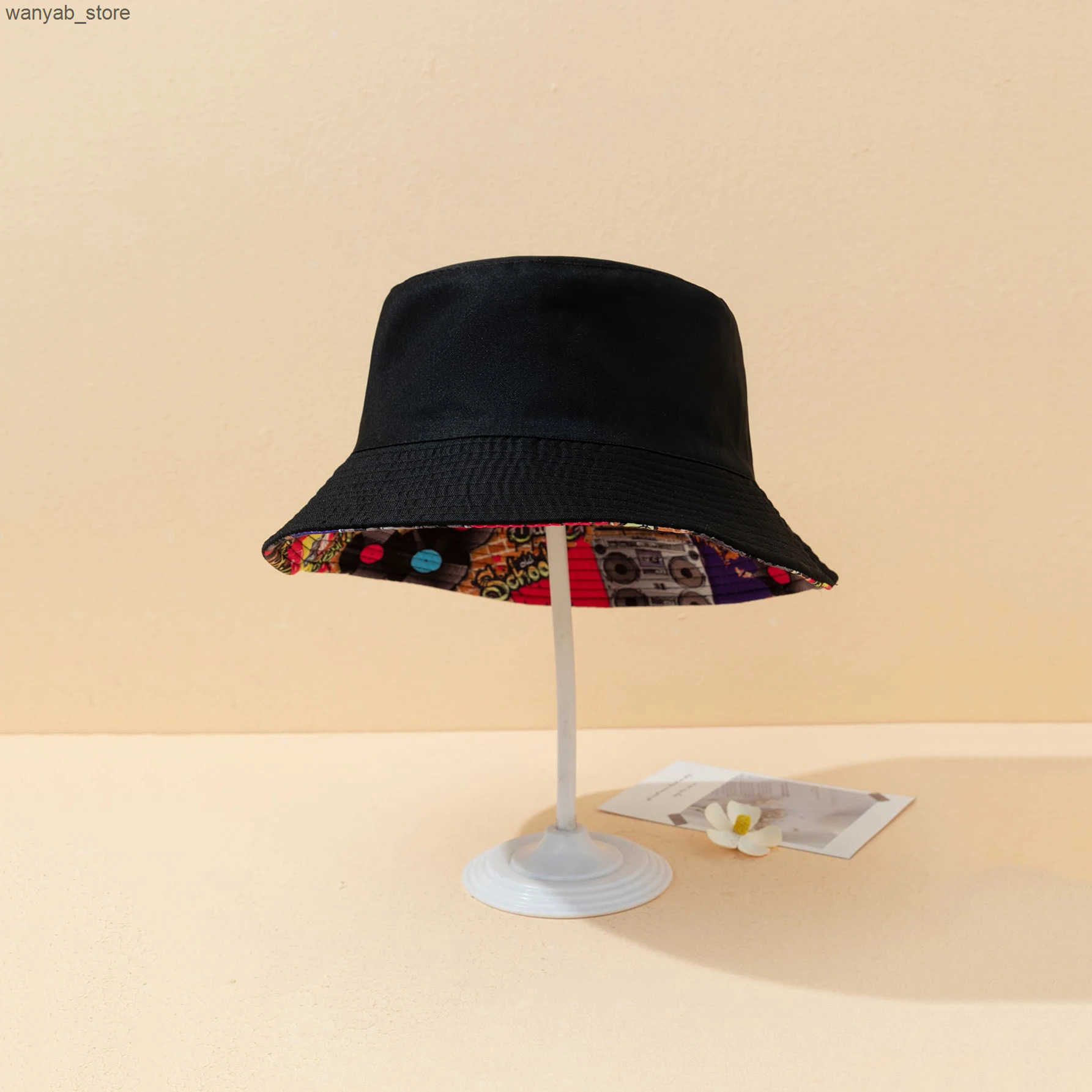 Wide Brim Hats Bucket Hats Classic retro nostalgia 90S double-sided fisherman hat fashion basin hat outdoor riding fishing visor L240910