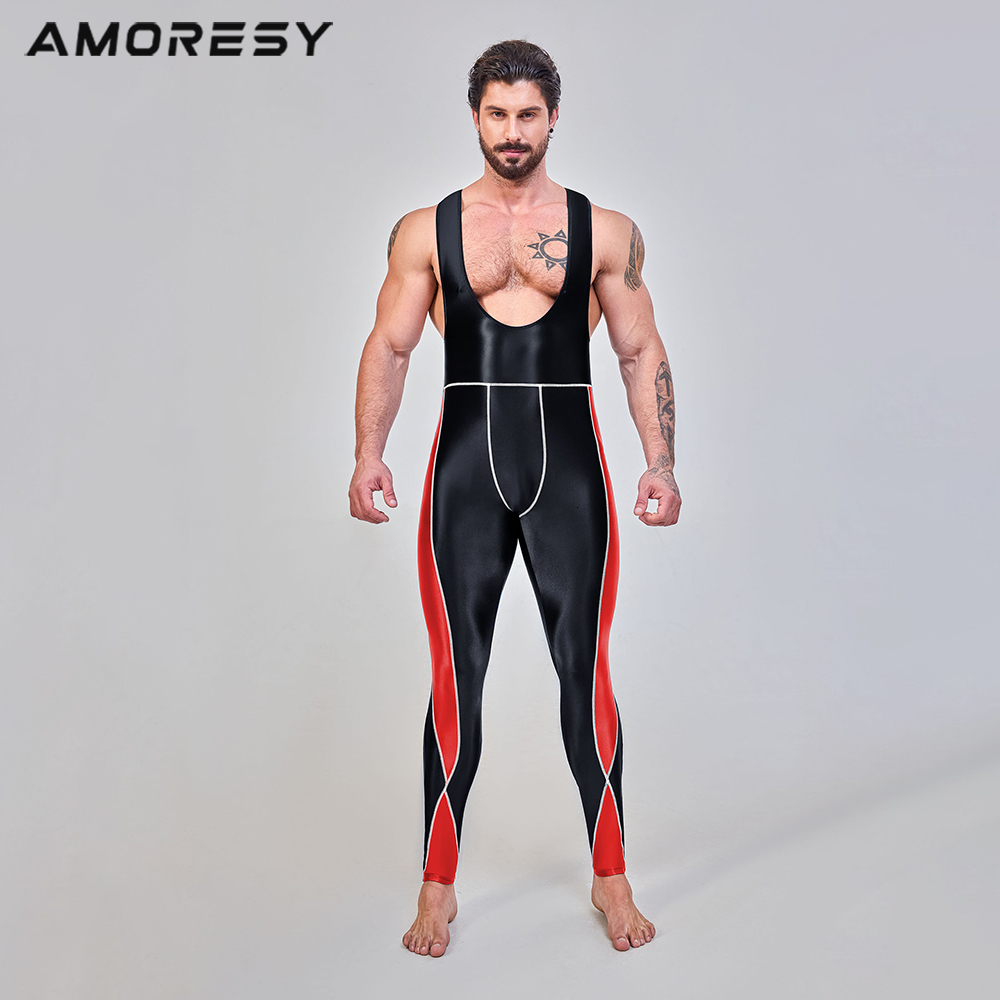AMORESY Leonidas Series Suspender Backless Cycg Sports Tights Nine-Point Pants