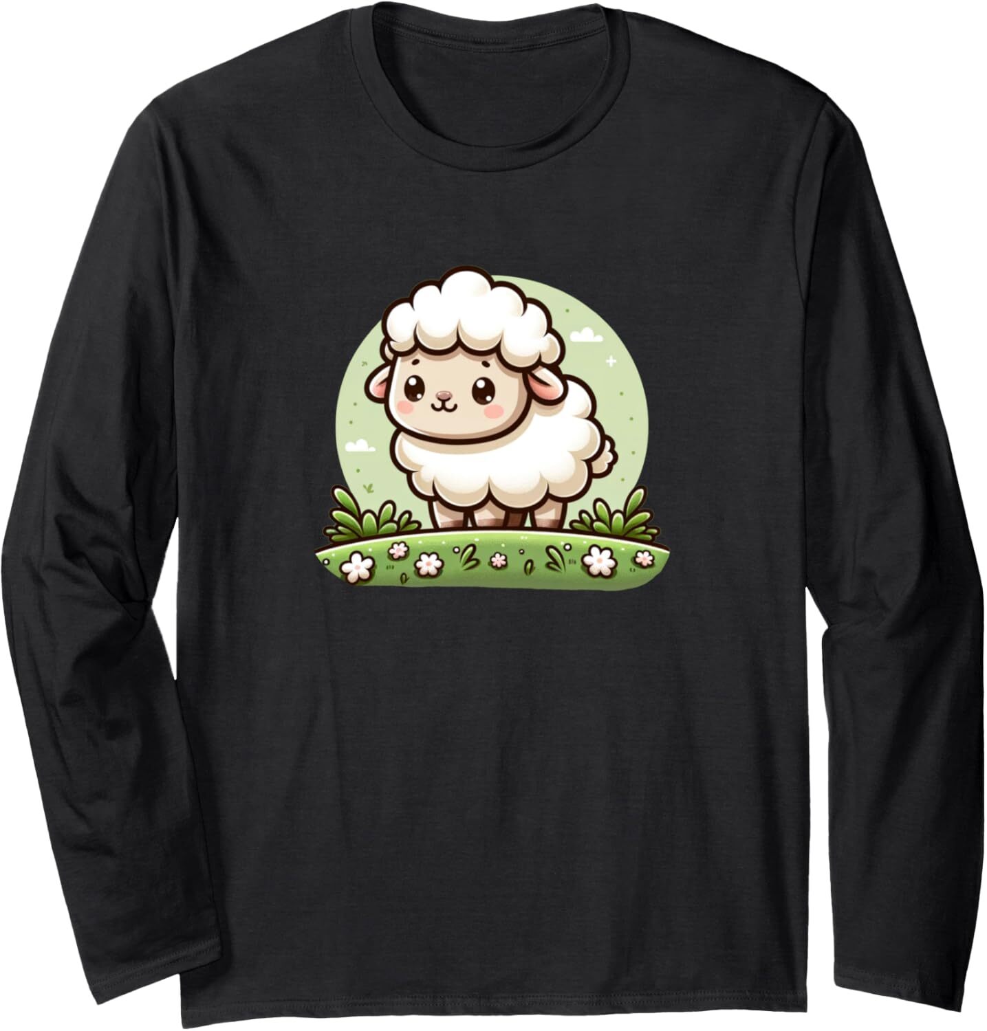 Long Sleeve Shirts for Men sweatshirt Cute Sheep Long Sleeve Streetwear Casual tops clothes Fashionable and cool