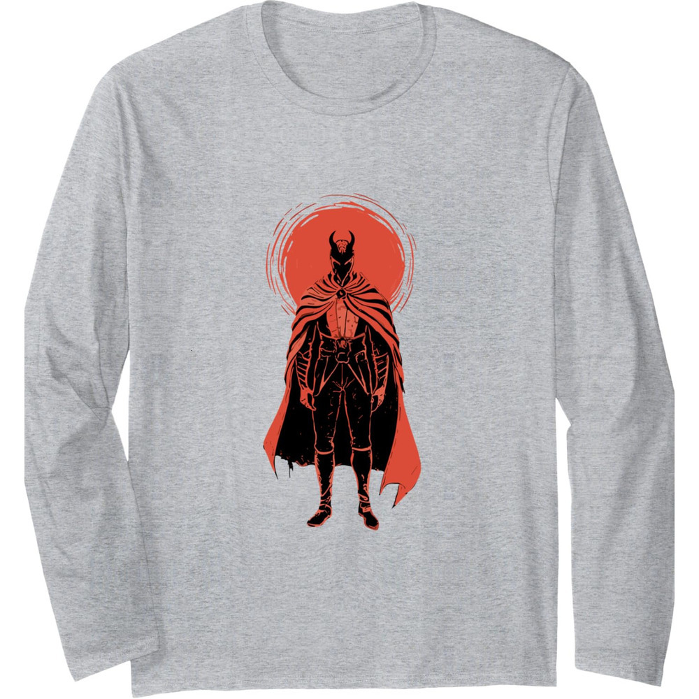 Long Sleeve Shirts for Men sweatshirt Minimalist Ink Drawing Style Dark Beige Vintage Design Long Sleeve Tee Streetwear Casual tops clothes cool