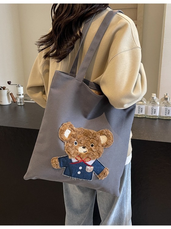 Canvas Commuting For Women, Large Capacity New Autumn And Winter Casual Shoulder Bag, College Student Class Bag Designer Bags Handbags Women