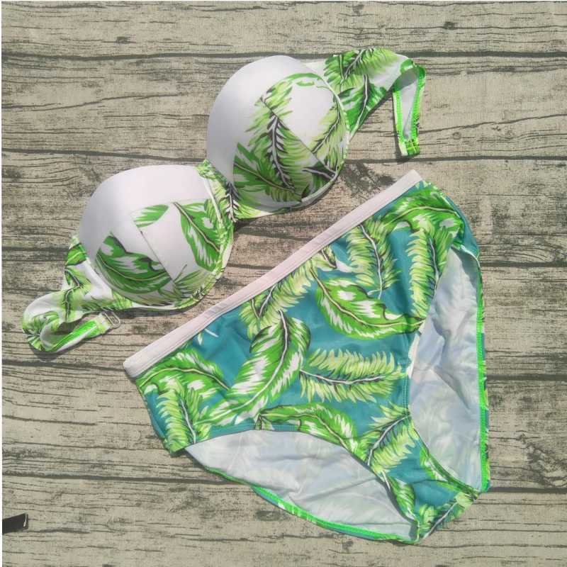 Women's Swimwear High waisted plus size chubby beauty bikini 2020 push digital printing swimsuit Brazilian womens bikini set sexy bikini H241130