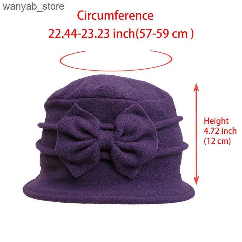 Wide Brim Hats Bucket Hats Womens Bell Beret Hat French Vintage Floral Fce Cloche Hat Classic Winter 1920s Bucket Hat L240910