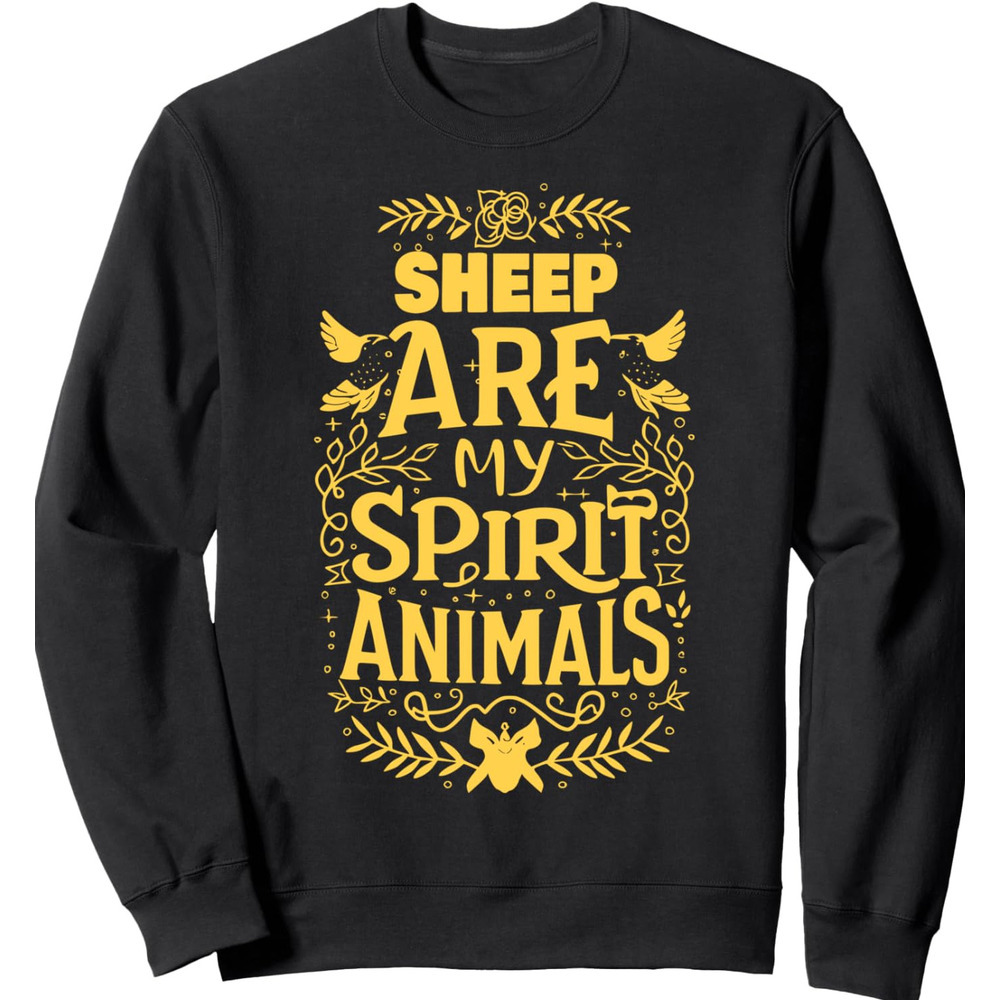 Long Sleeve Shirts for Men sweatshirt Sheep Are My Spirit Animals Sweatshirt T shirt Tee Streetwear Casual tops clothes cool