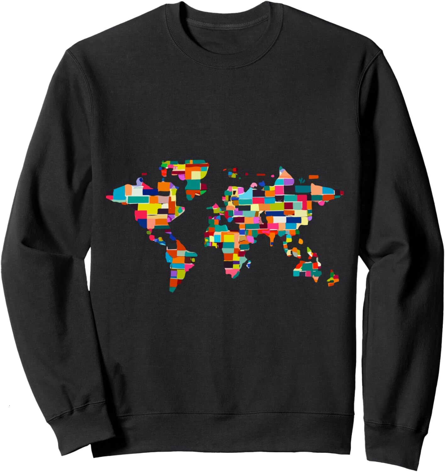 Long Sleeve Shirts for Men sweatshirt World Map Design Sweatshirt T shirt Tee Streetwear Casual tops clothes cool