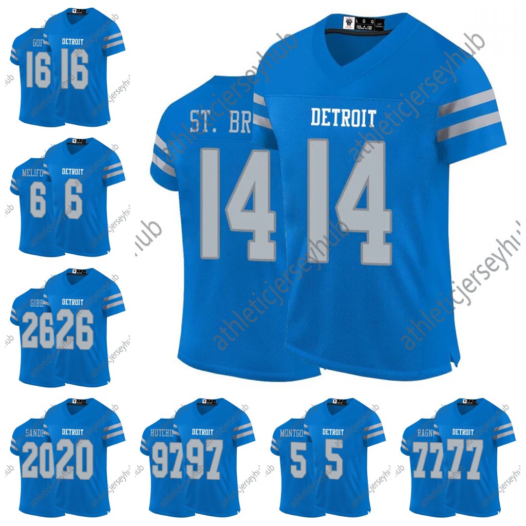 2024 Football Jersey 97 Adan 73 Jackson 32 D'Andre Swift 70 Dan Skipper For Stitched Custom Any Name Number American Football Jerseys