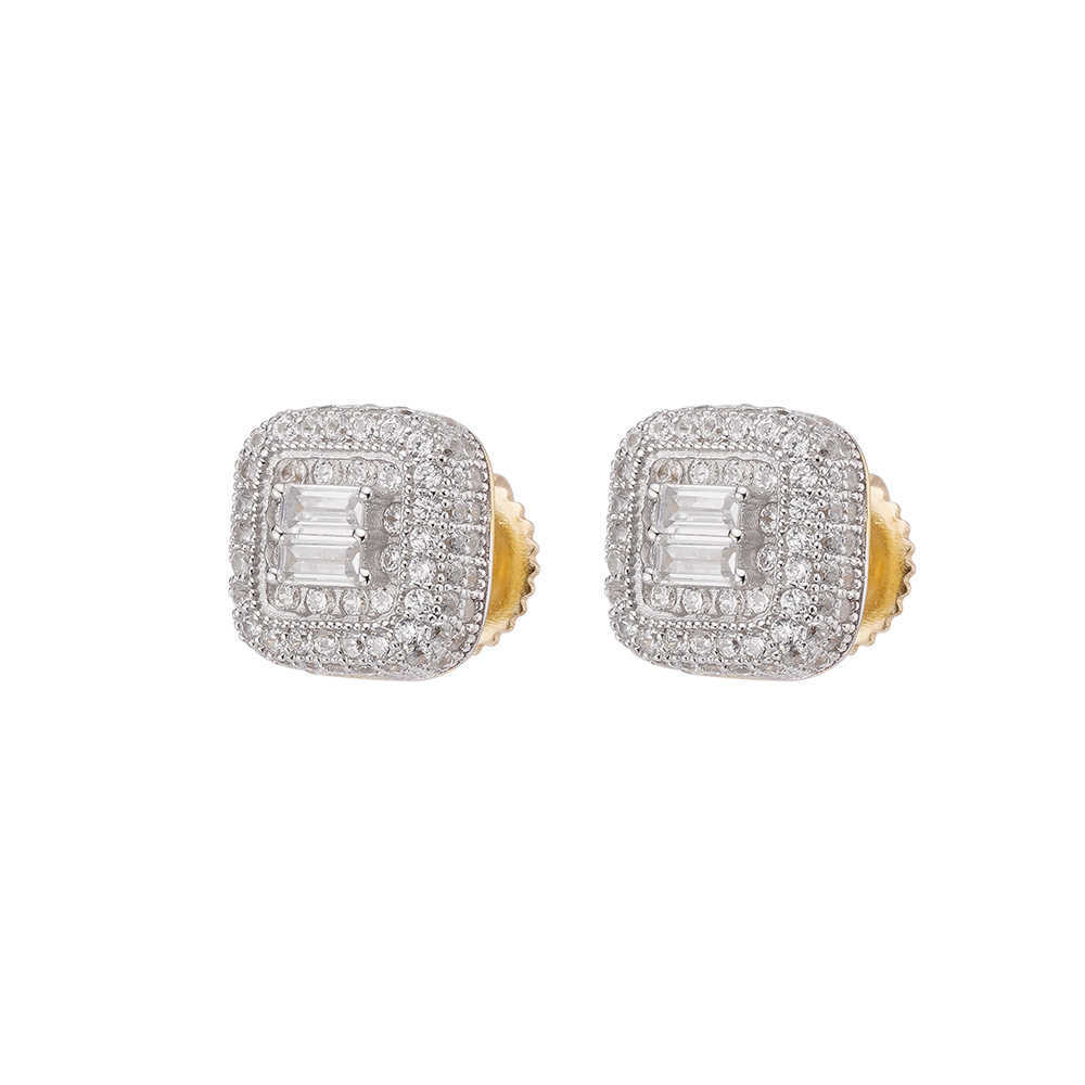 Fine Jewelry Screw Back Gra Certificated Iced Out Vvs Quality Sterg Sier Women Moissanite Stud Earring For Men