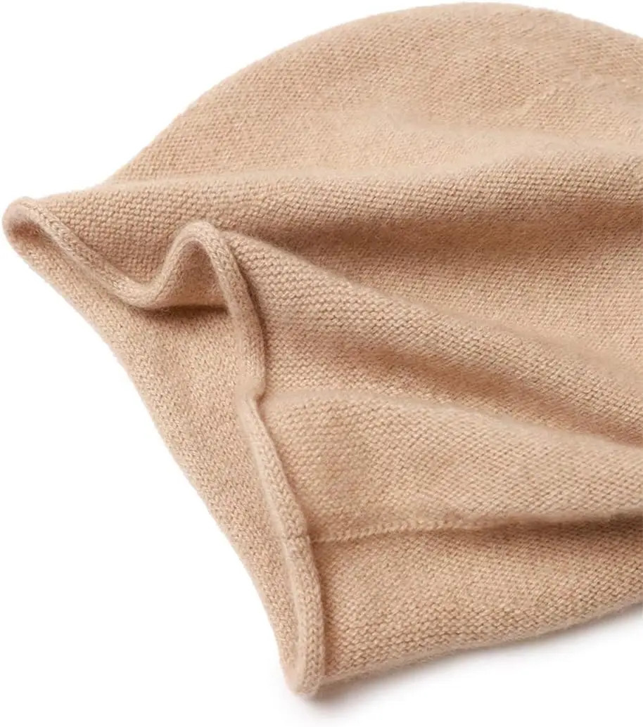 Ladies Pure Cashmere Beanie Hat Womens Gift Skull Cap Soft Warm Winter Headwear Premium Knitted Head Covering Cozy 241125