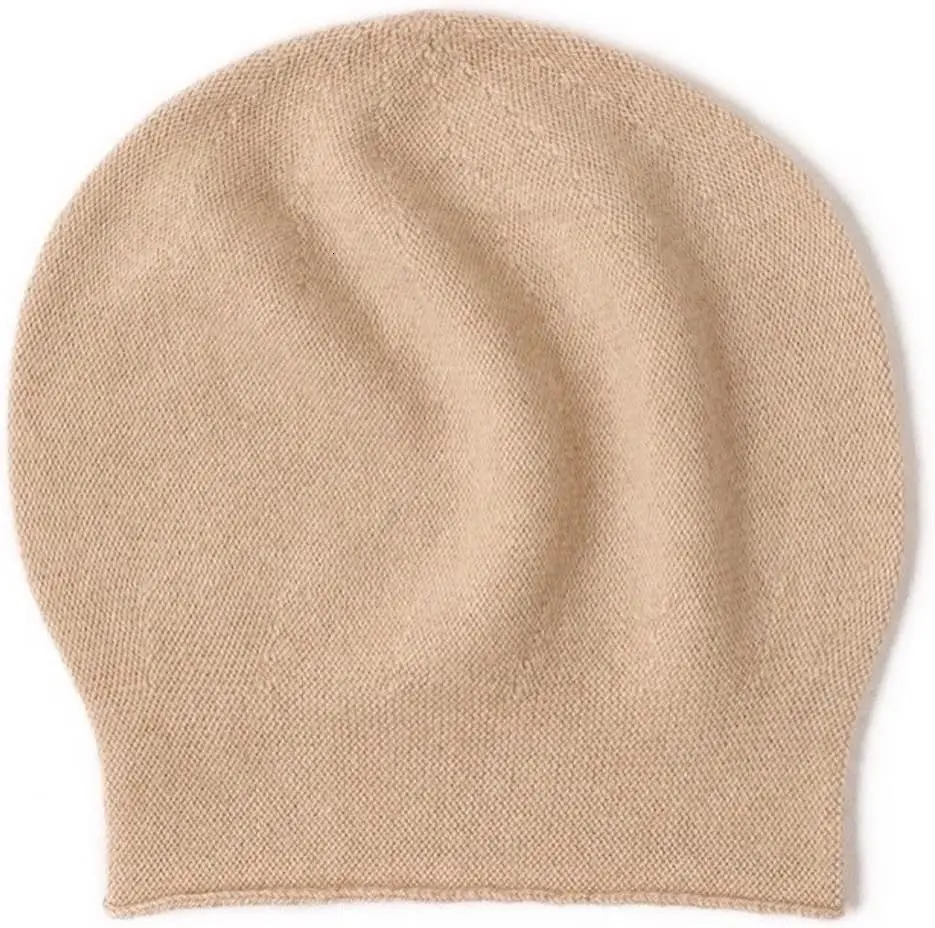 Ladies Pure Cashmere Beanie Hat Womens Gift Skull Cap Soft Warm Winter Headwear Premium Knitted Head Covering Cozy 241125