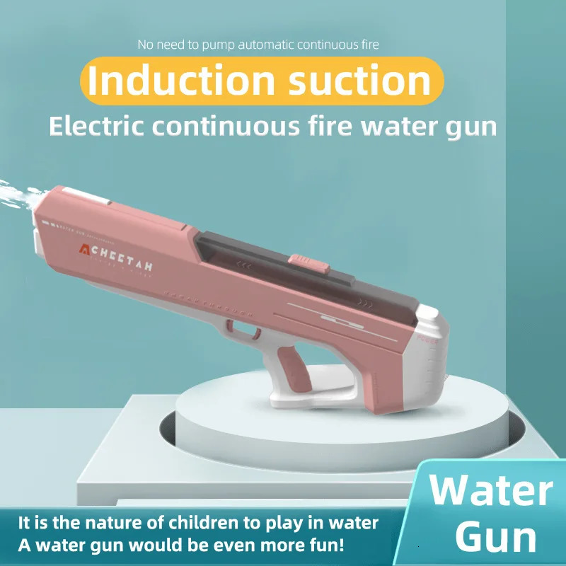 Electric Water Gun ToysAutomatic Absorbing WaterSummer Pool Beach Outdoor Continuous Firing Large Capacity For kids Adult Gift 240415