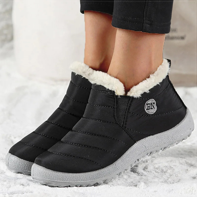 Women Shoes Warm Fur Winter Flats Slip On Flat For Casual Loafers Zapatos Mujer Sneaker 241126
