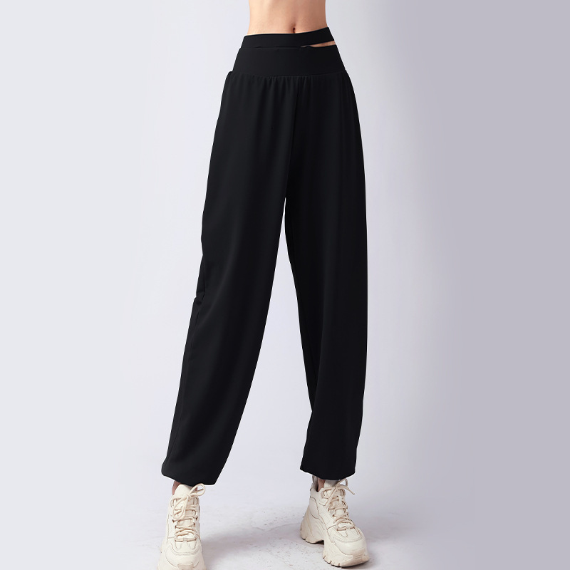 New Loose Yoga Hollow Double Waist For Sports, Fitness, Running, Exercise, Covering Meat And Showing Weight Pants