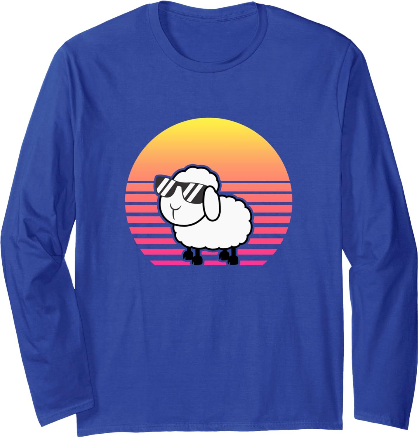 Long Sleeve Shirts for Men sweatshirt Vintage Retro Sheep, Sheep Lamb Farmer Streetwear Casual tops clothes Fashionable and cool