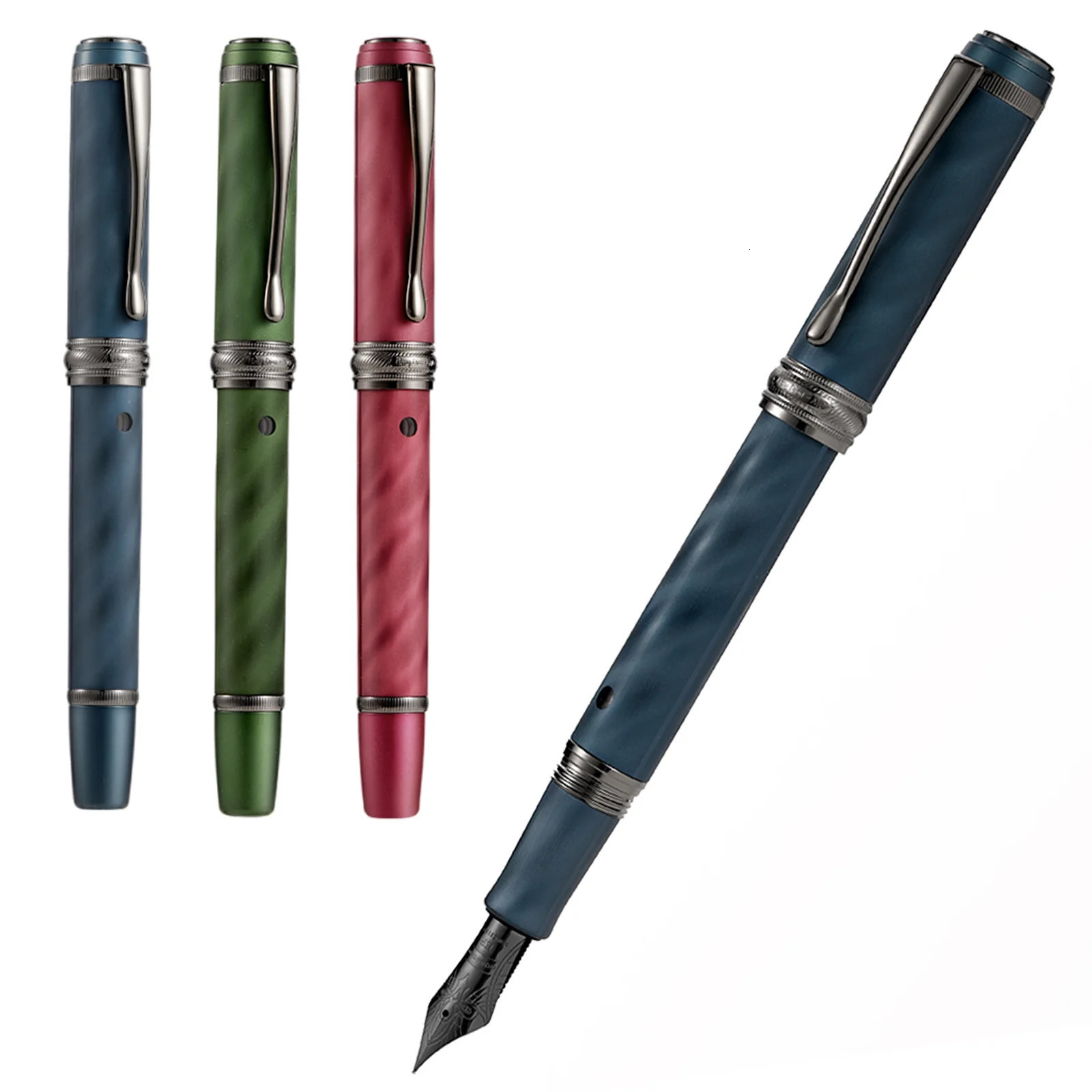 Hongdian N10 Fountain pens Hollow Piston Metal Writing ink pens Natural Rubber Pen Tongue School Office Supplies students Gift 240417
