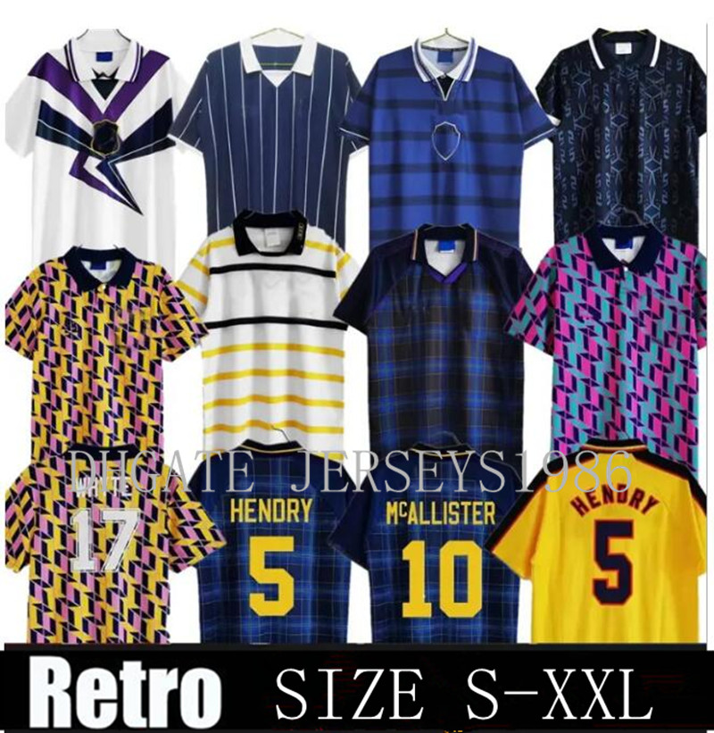Scotland Retro Soccer Jerseys World Cup blue kits classic Vintage SCOTLAND Retro Football Shirt tops HENDRY LAMBERT equipment Home 88 89 91 93 94 96 98 00 1978 1986 1988