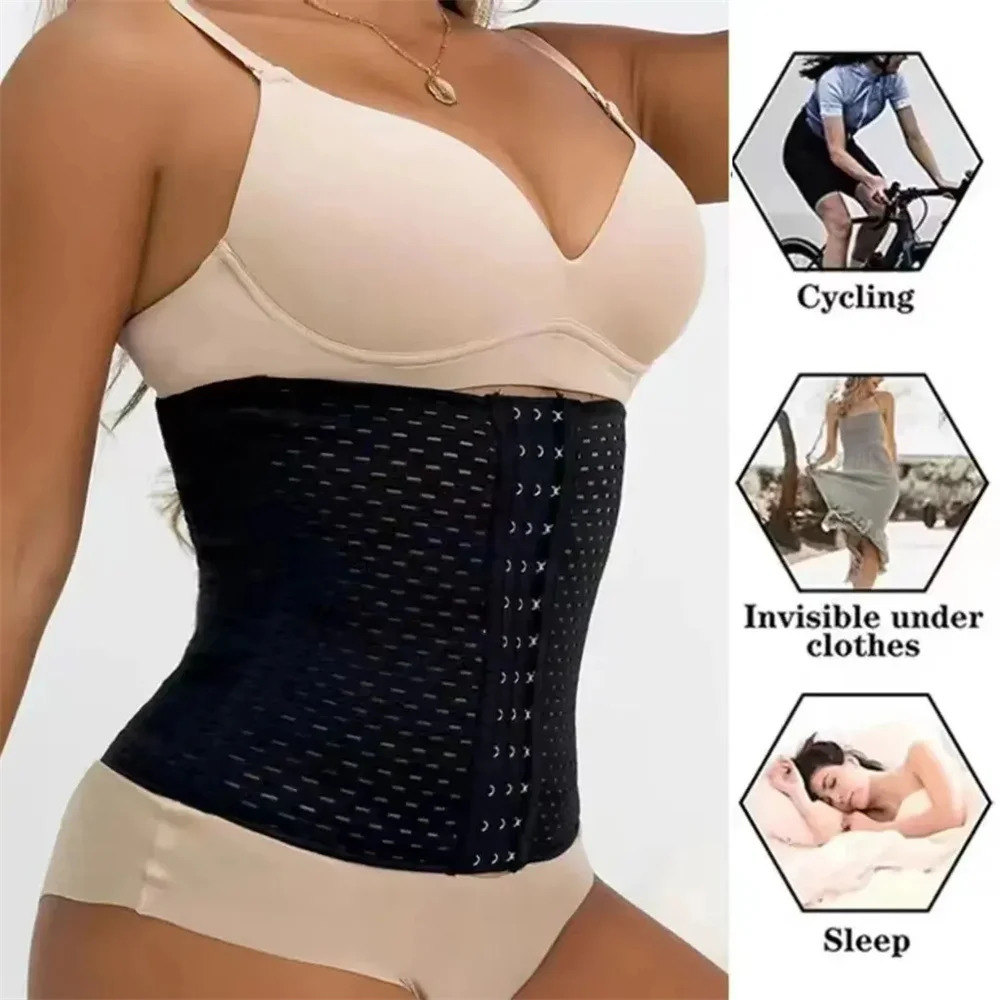 Women Body Shapewear Tummy Slimming Black Belly Band Shaping Shaper Corset Postpartum Flat 241121