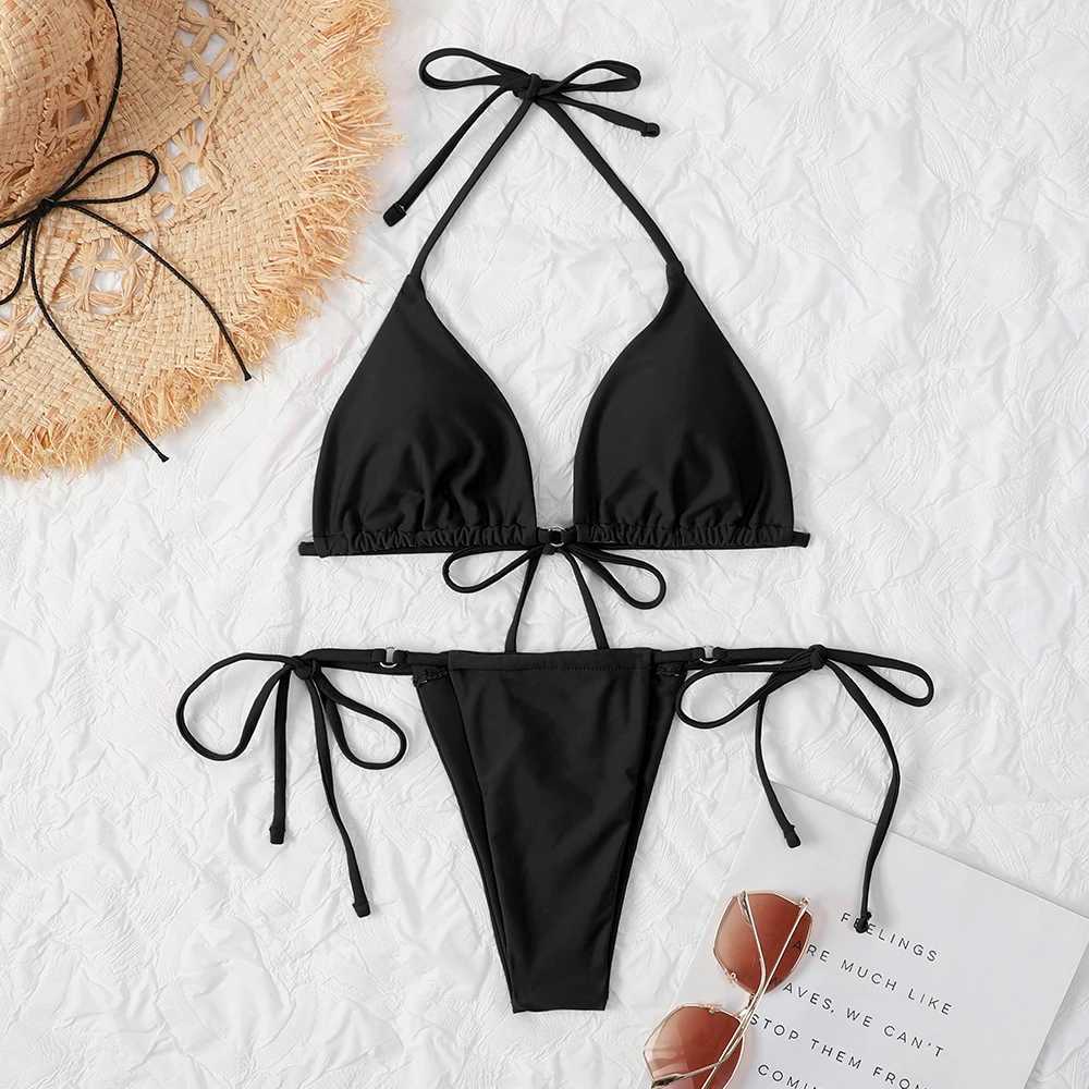 Women's Swimwear Womens sexy bandage bikini set Brazilian bandage swimsuit beach push up swimsuit lace swimsuit summer new factory dir H241130