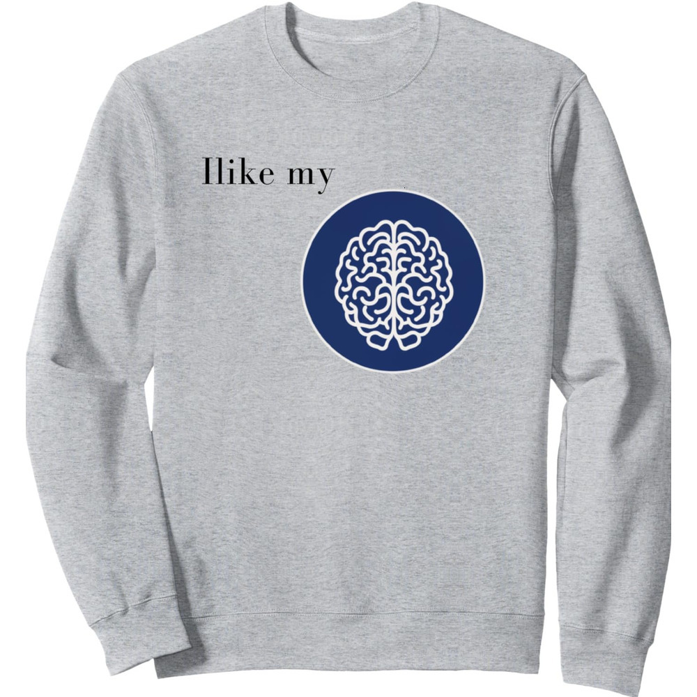 Long Sleeve Shirts for Men sweatshirt Minimalist Brain Power Design Sweatshirt T shirt Tee Streetwear Casual tops clothes cool