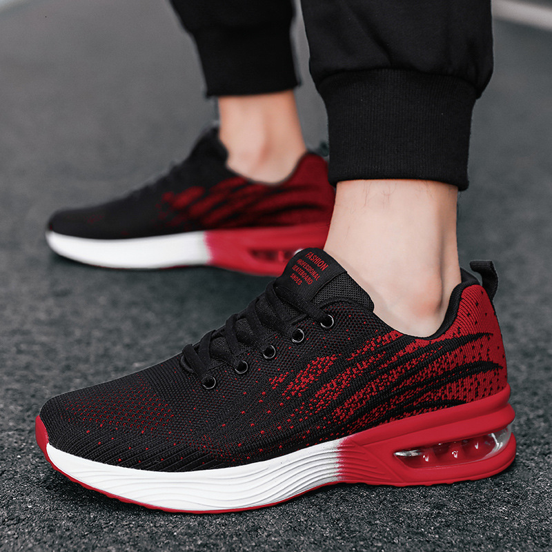 Fashionable Men Shoes Mesh Air Cushion Running Shoes Comfortable Breathable Trendy Sport Shoes