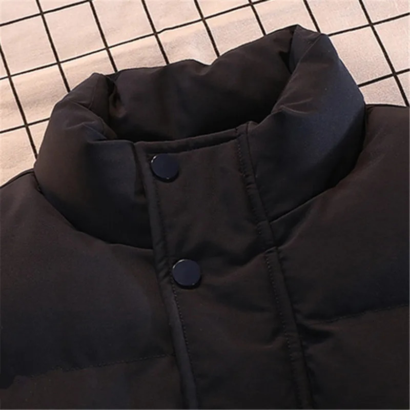 Autumn Winter White Vest Jacket Men Fashion Sleeveless Jackets Solid Color Warm Vests Thick Black Waistcoat Clothing 241129