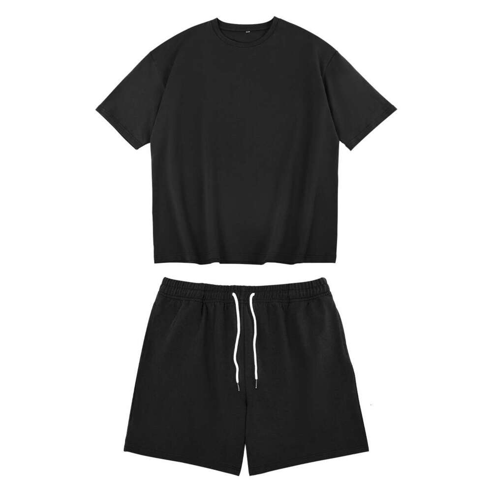 Trendy Brand Of Pure Cotton Short Sleeved T-Shirt Shorts Paired With Summer Casual 2-Piece Set For Men And Women B4