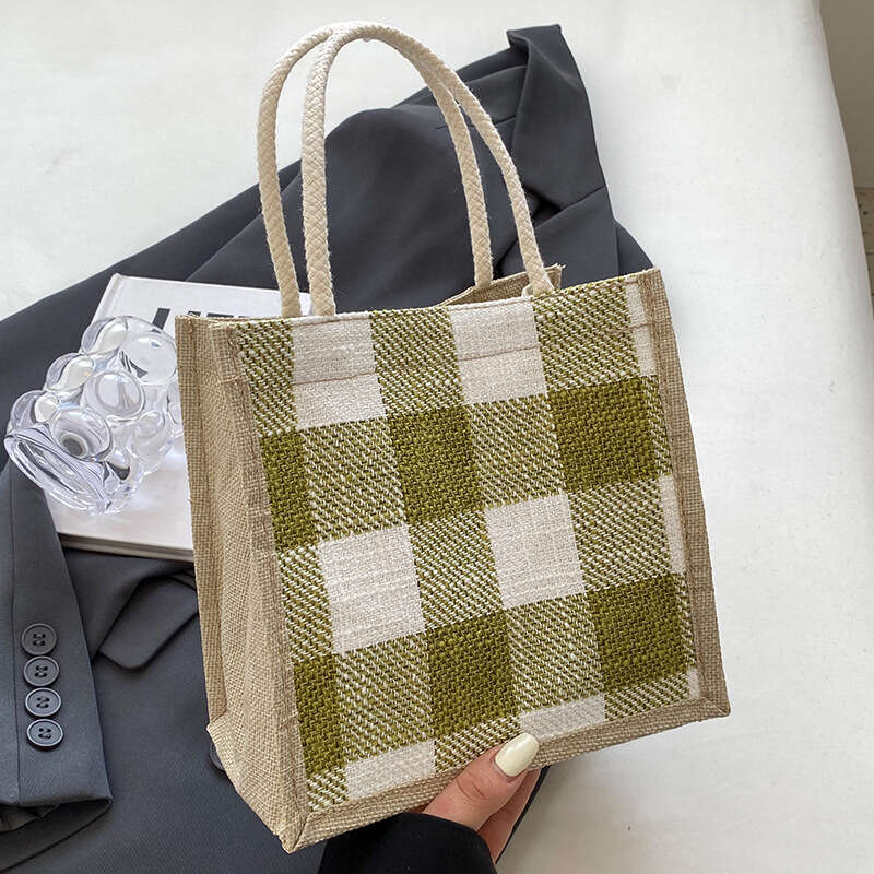 Handbag, Versatile For Women's Outings, Jute Vintage En Shopping Bag, And Souvenir Bag