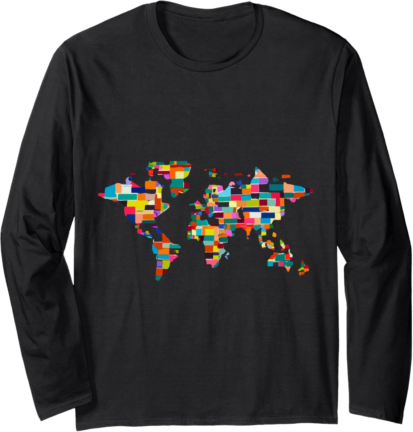Long Sleeve Shirts for Men sweatshirt World Map Design Long Sleeve Tee Streetwear Casual tops clothes Fashionable and cool