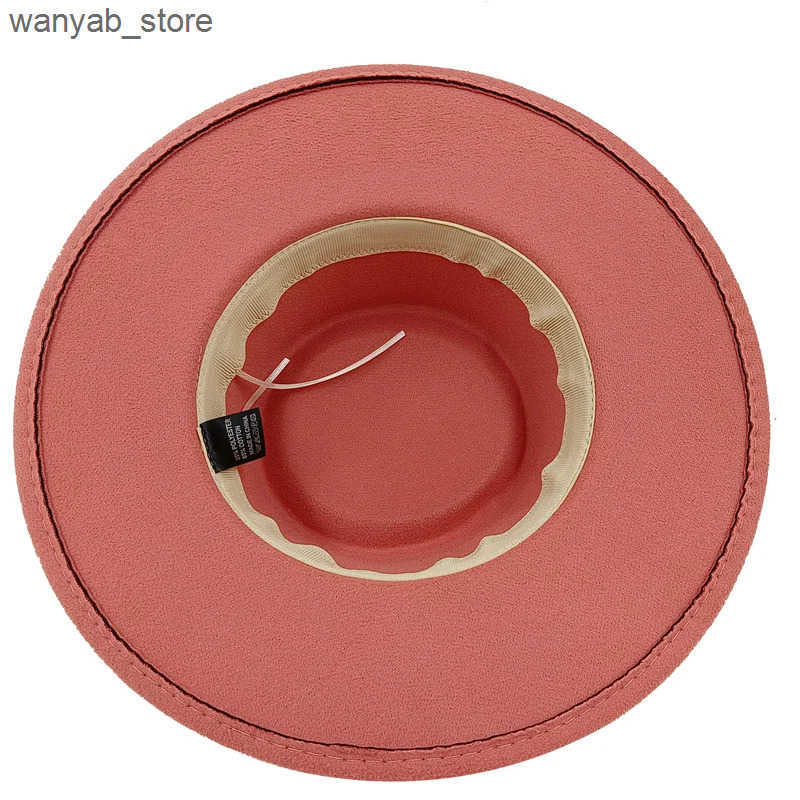 Wide Brim Hats Bucket Hats Wholesale price Fedora hat winter circular concave convex surface flat top fashion men and women felt jazz hat Fedora L2409